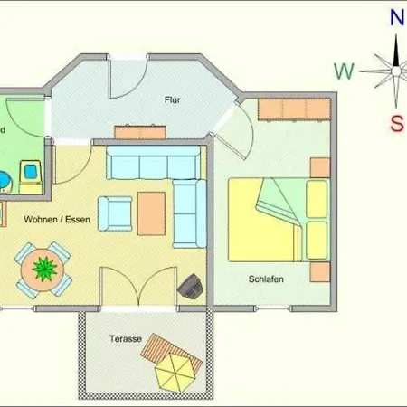 아파트 Haus Waldstrasse 32 2 *